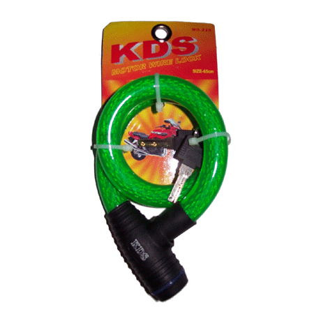 機車鋼索鎖 2尺 卡巴匙 225