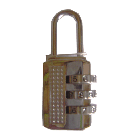 對號鎖 三齒 (皮箱用)